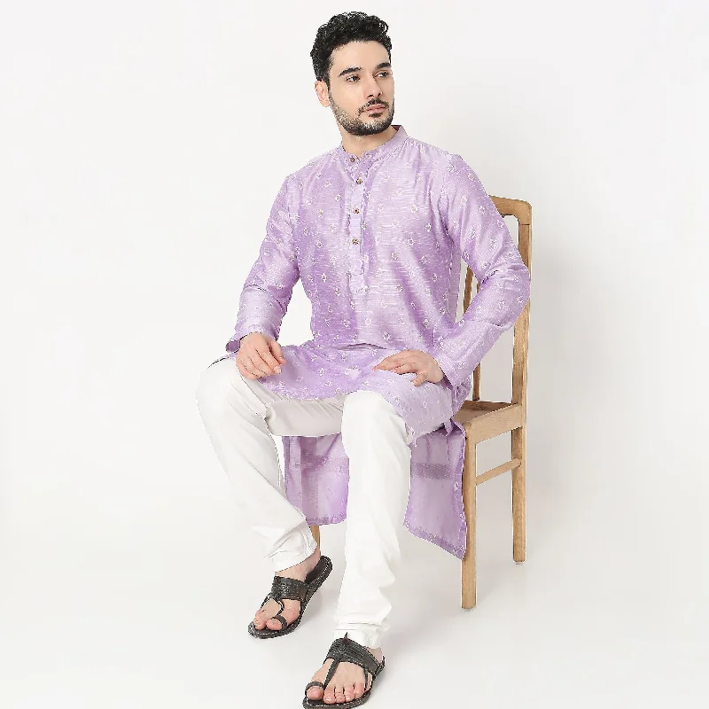 Regular Fit Embellished Kurta