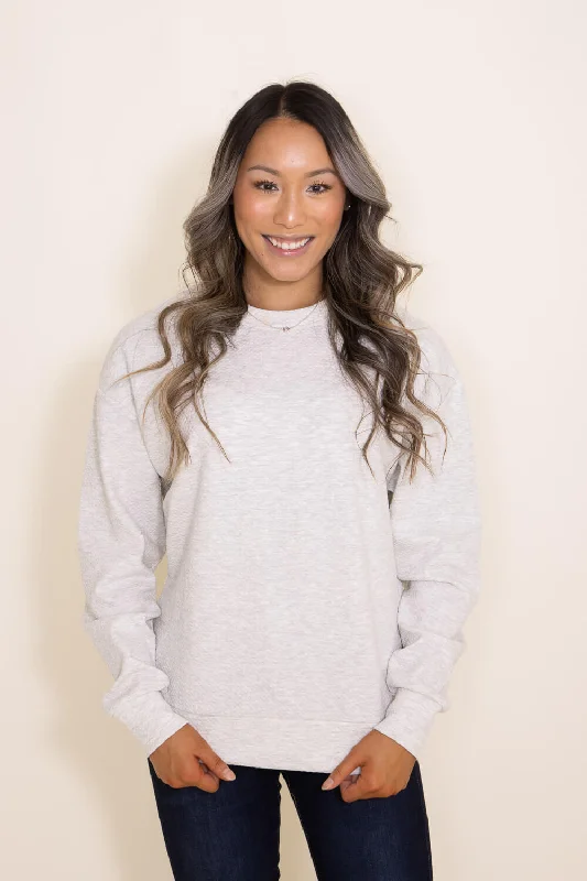 1897 Active Honeycomb Stretch Sweatshirt for Women in White | T103-OATMEAL