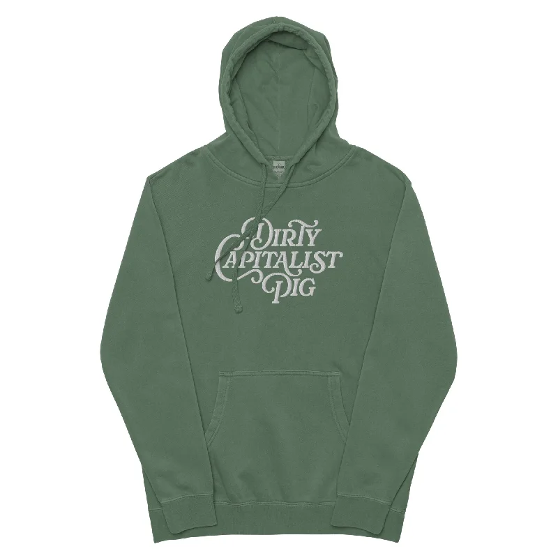 Dirty Capitalist Pig Pigment-dyed Embroidered Pullover Hoodie