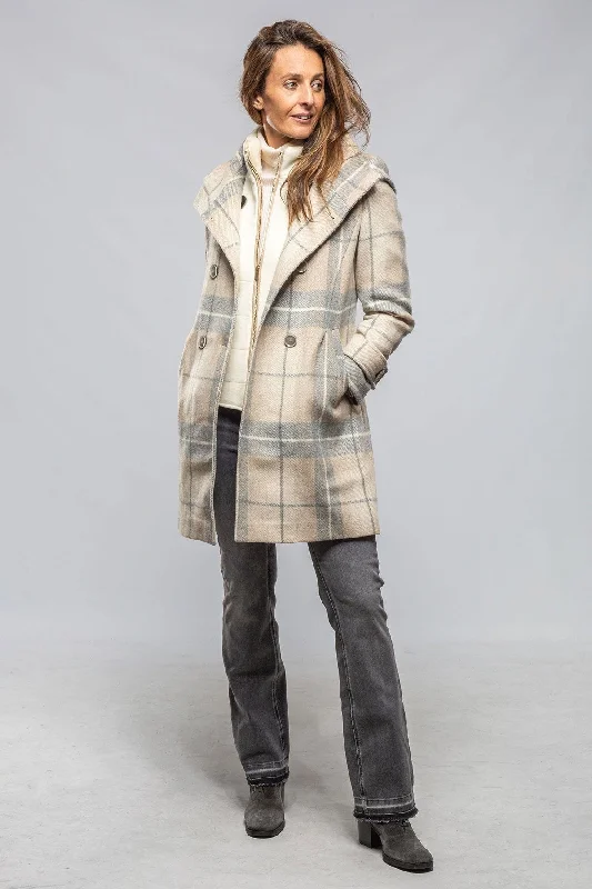 Annemarie Plaid Dbl Brstd Plaid Coat