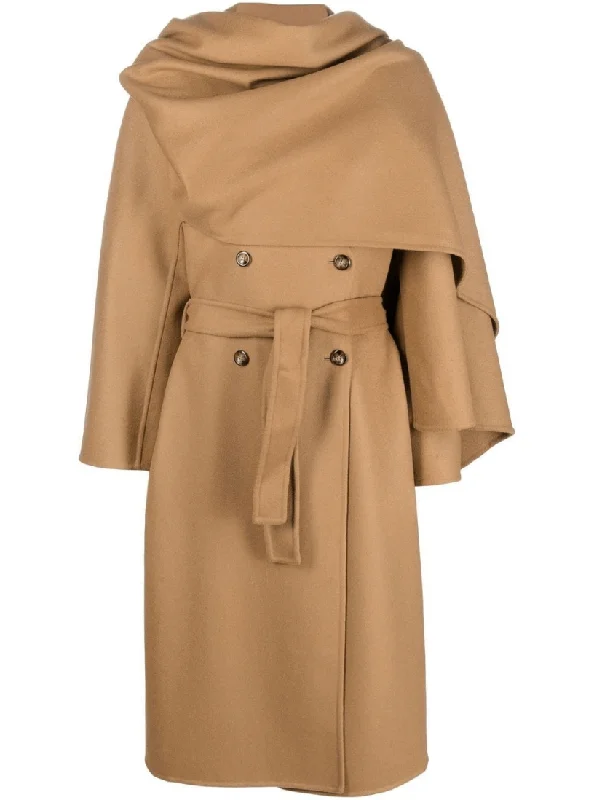 Camel belted coat