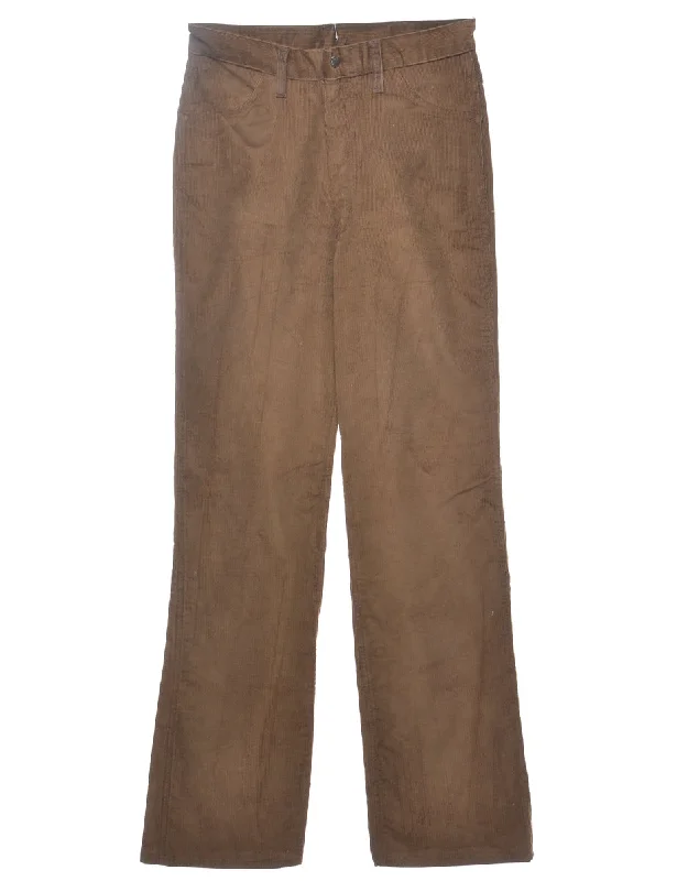 Dark Brown Corduroy Trousers - W29 L34