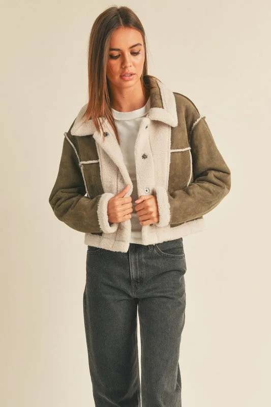 Ready For Anything Suede & Sherpa Reversible Jacket