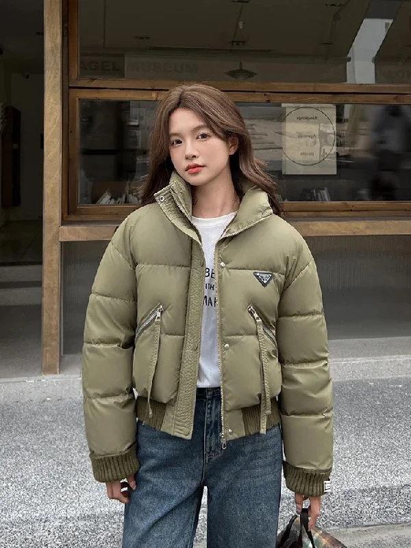 Kio Warm Parka Jacket In Army Green