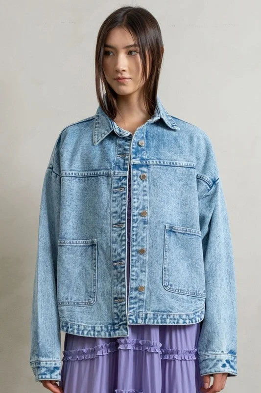 On The Loose Washed Utility Denim Jacket