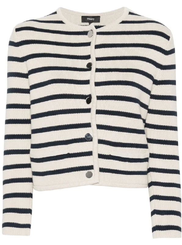 striped cotton cardigan