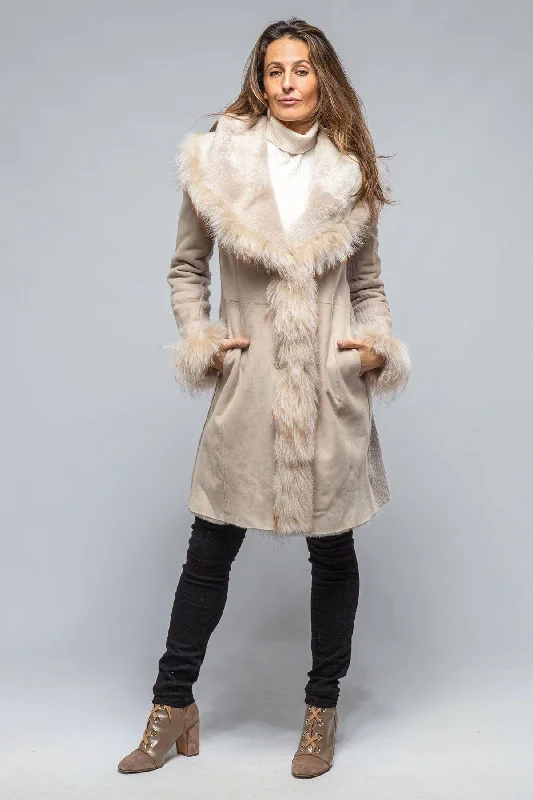 Volpe Shearling W/ Knit Side Panels In Ice