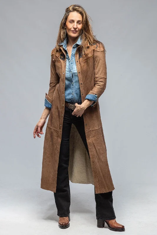 Waggoner Long Hair-On Suede Duster