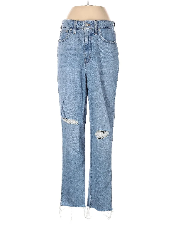 High-Rise Straight-leg Jeans in Light Wash