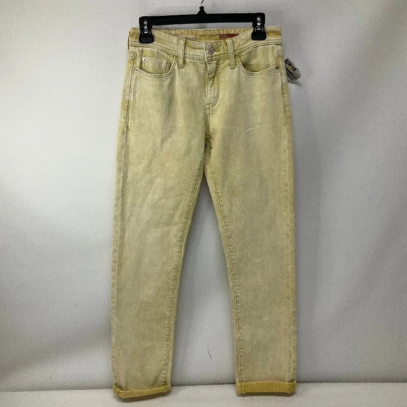 Jeans Skinny By Pilcro In Yellow Denim, Size: 0