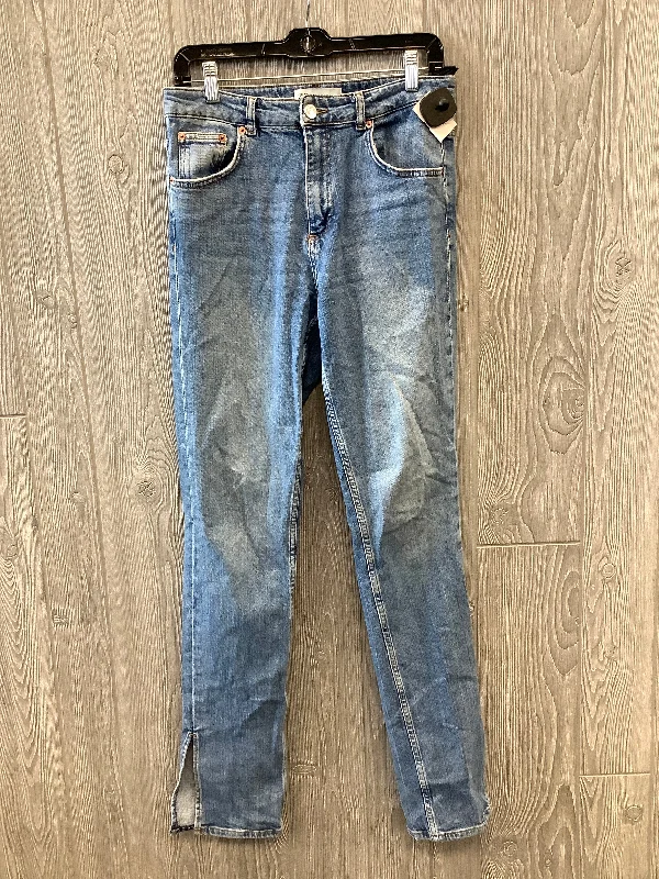 Jeans Skinny By Zara In Blue Denim, Size: 10