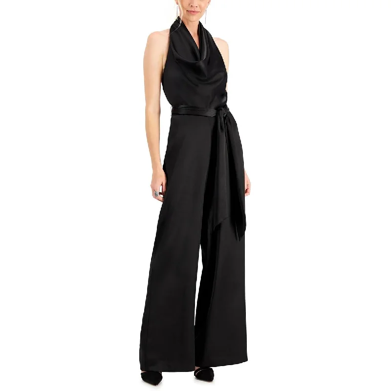 Aidan by Aidan Mattox Womens Satin Cowl Neck Jumpsuit