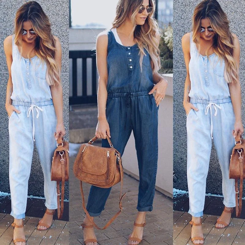 DENIM DREAM TANK JUMPSUIT