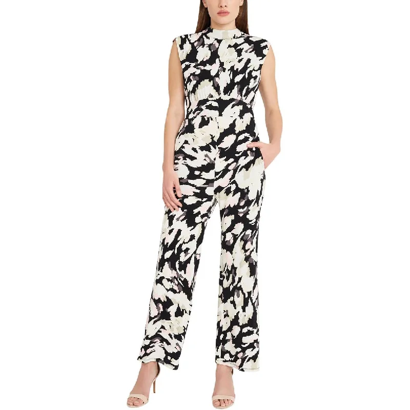 Donna Morgan Womens Printed Wide Leg Jumpsuit