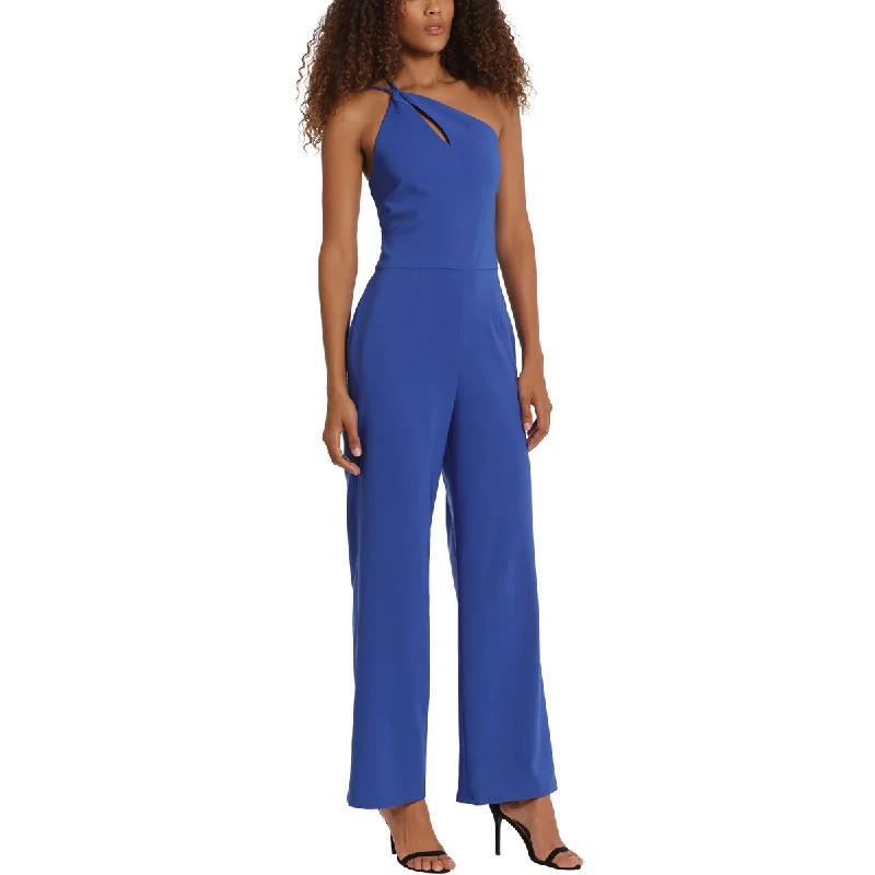 Donna Morgan Womens Wide Leg Pocketed Jumpsuit