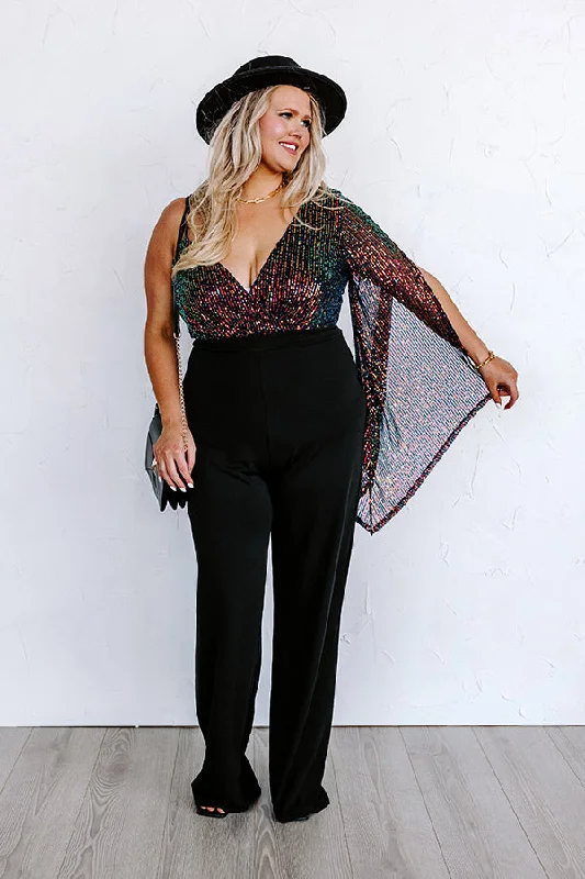 Elegant Essence Sequin Jumpsuit Curves