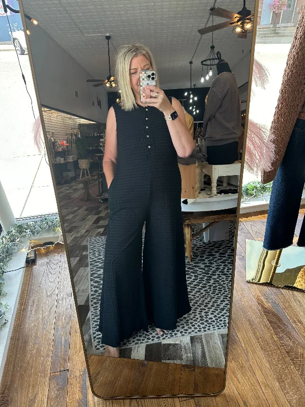 Hey Gorgeous!! Textured Wide Leg Jumpsuit