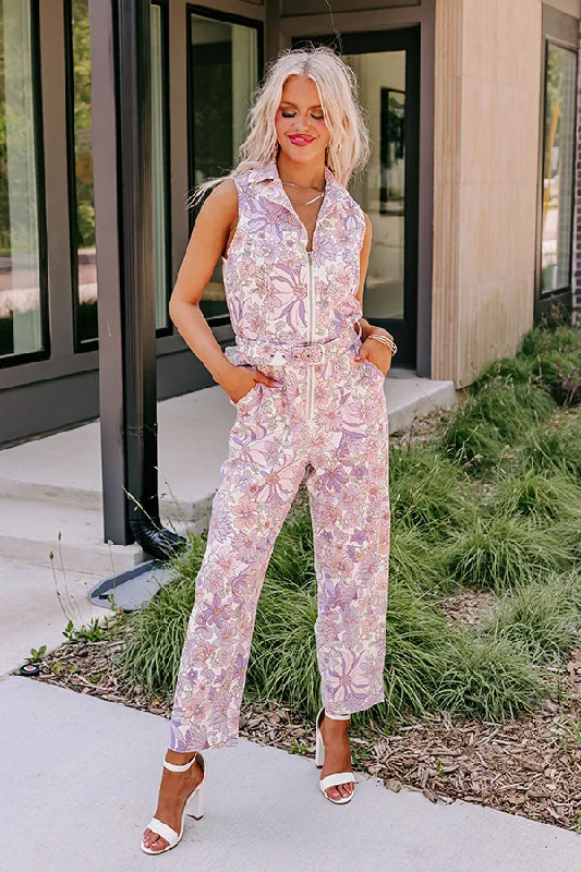 In Full Bloom Denim Jumpsuit