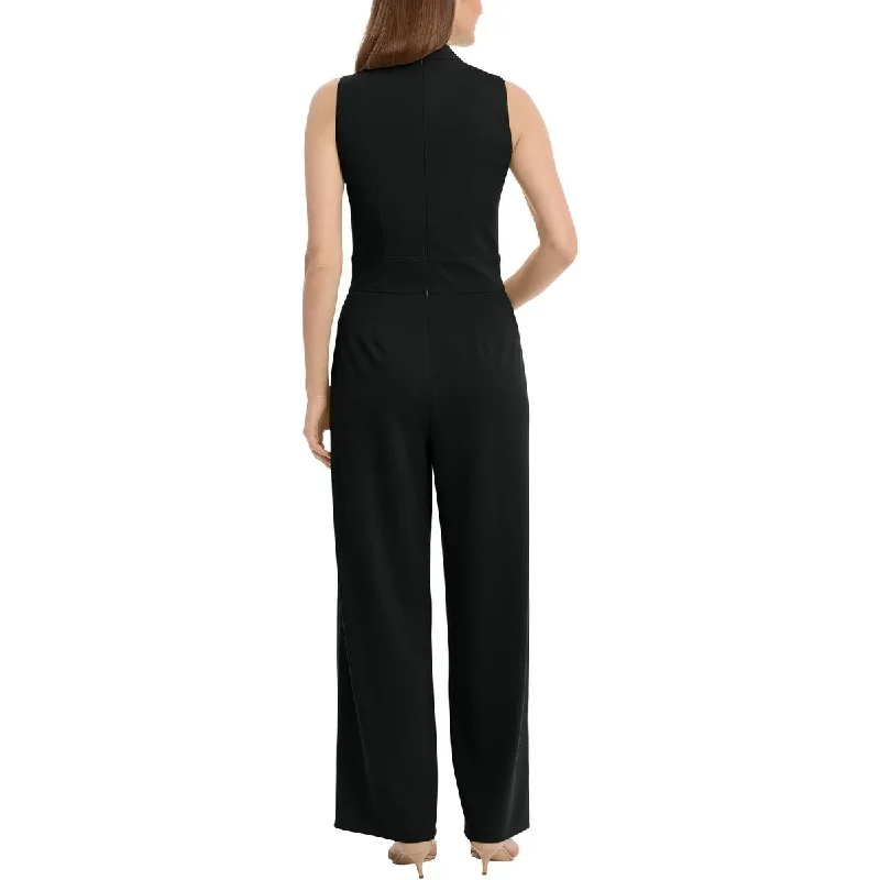 Maggy London Womens Pintuck Wide Legs Jumpsuit