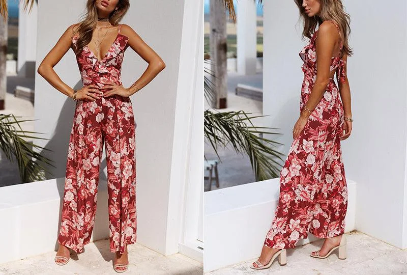 REGAN’S ROSES & RUFFLES JUMPSUIT