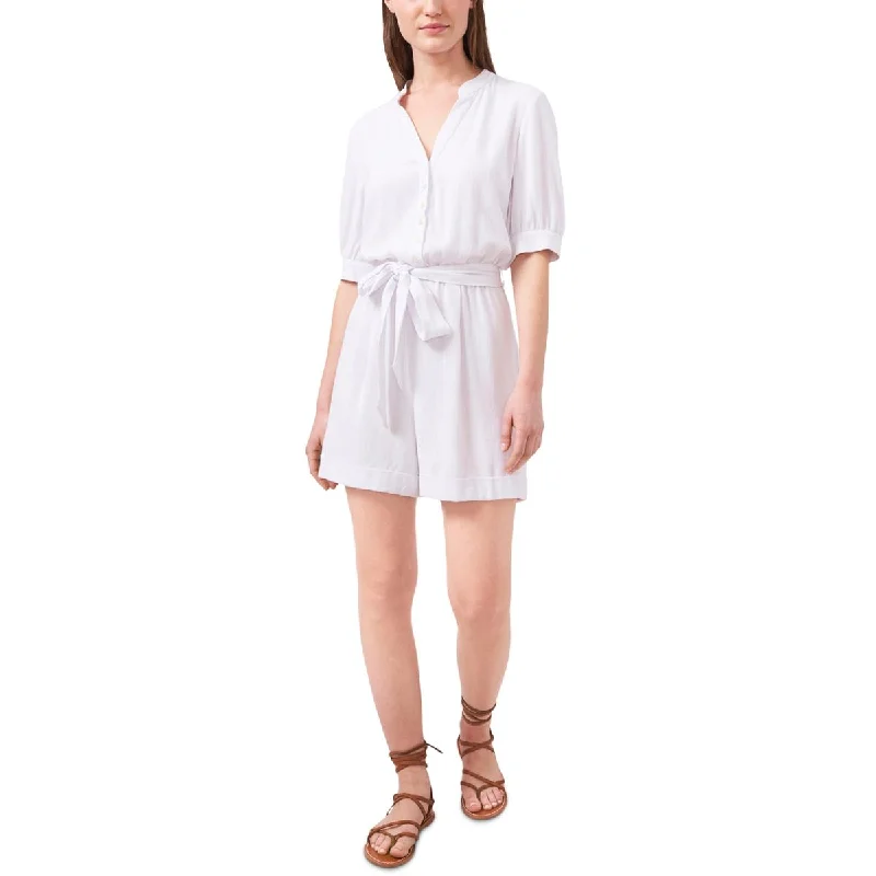 Riley & Rae Womens Caitlyn Cuffed Belted Romper