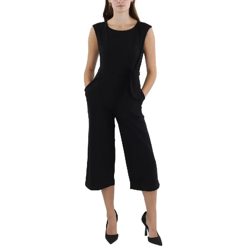 Tahari ASL Womens Petites Wide Leg Office Jumpsuit