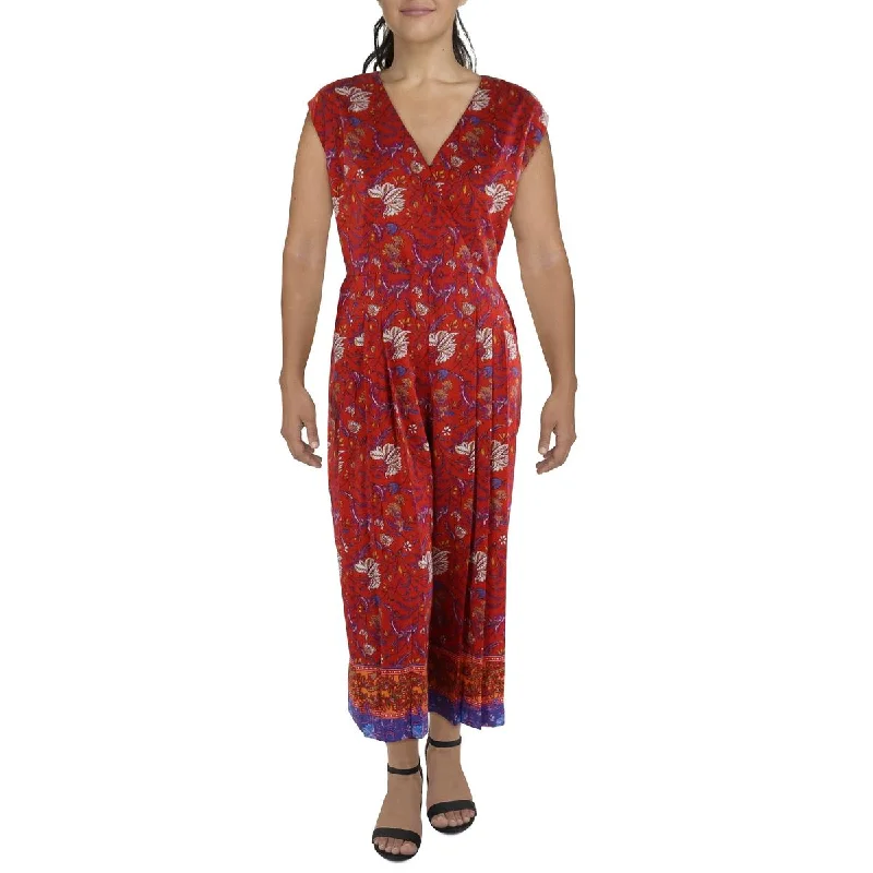 Tahari ASL Womens Plus Printed  Jumpsuit