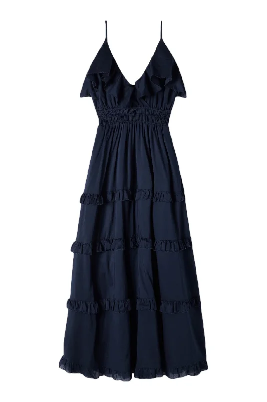 Trovata Birds of Paradis Lisboa Dress in Navy