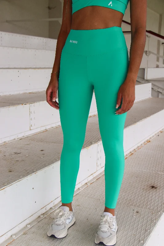 Jade Green High-Waisted Tights