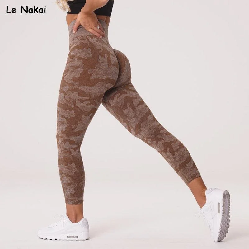 Women High Waist Camo seamless leggings gym sports tights