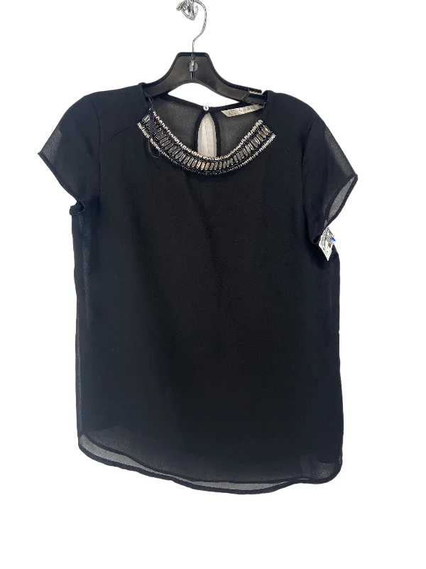 Black Top Short Sleeve Zara, Size M