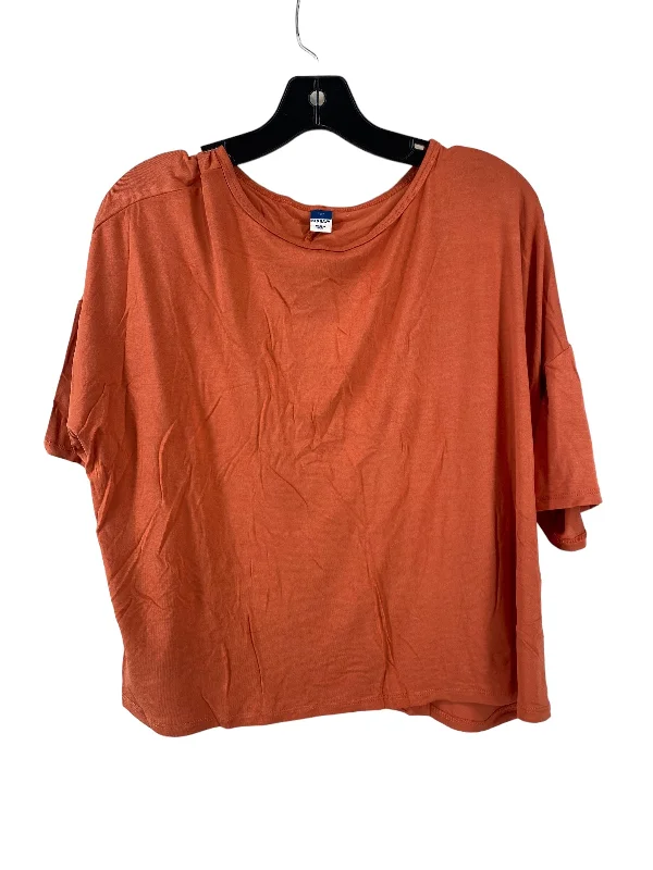 Orange Top Short Sleeve Basic Old Navy, Size S