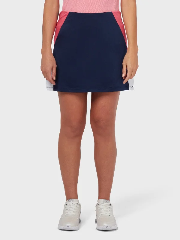 Womens 16" Color Block Golf Skort