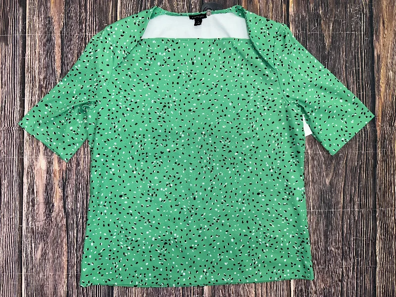 Green Top Short Sleeve Ann Taylor, Size L