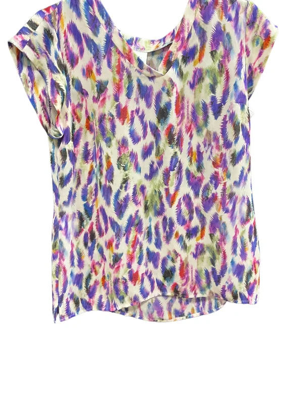 Multi-colored Top Short Sleeve Basic Cabi, Size S