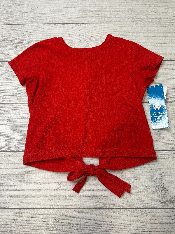 Red Top Short Sleeve Madewell, Size Xs