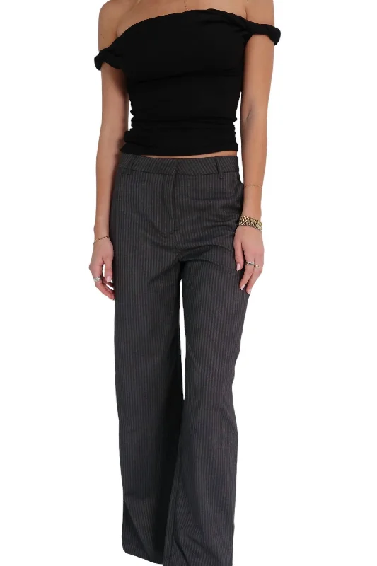 In The Office Trouser Pants In Charcoal